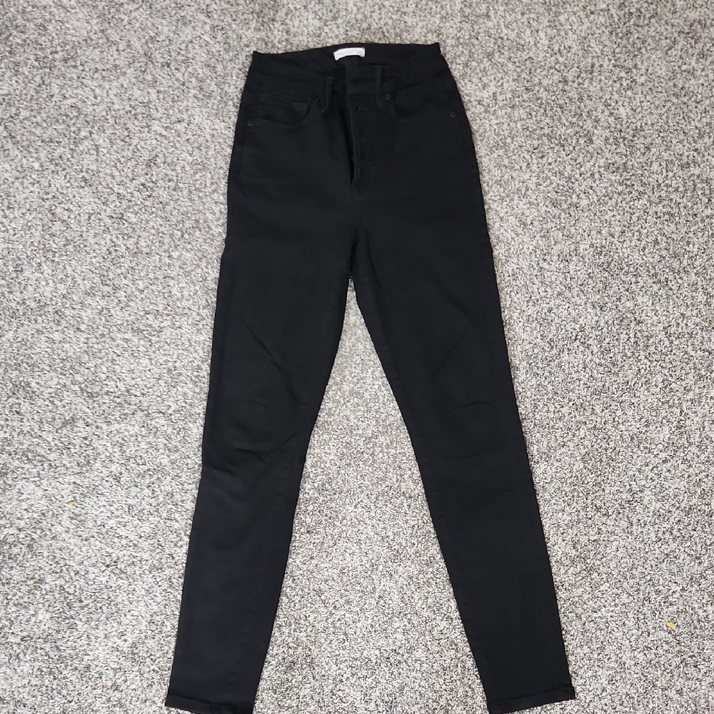 Good American Good Waist Women's Black High-Waisted Jeans